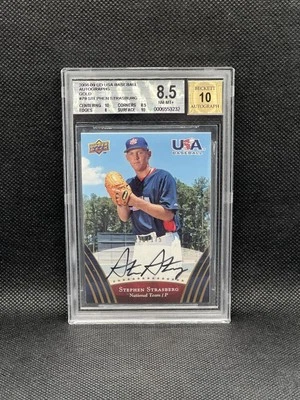 Stephen Strasburg 2008-09 UD USA Baseball Gold Autographs /175 BGS 8.5 Auto 10 - Image 1 of 2