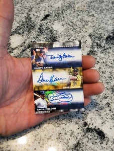 2025 Topps Series 2 Triple Auto Dusty Baker/ Dave Parker/ Cecil Fielder /10 READ - Picture 1 of 5