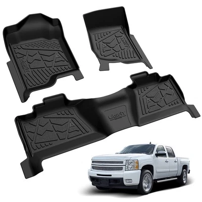 Floor Mats Liners for Chevrolet Silverado 2500 HD / 3500 HD 2008-2014 Crew Cab - Image 1 of 4