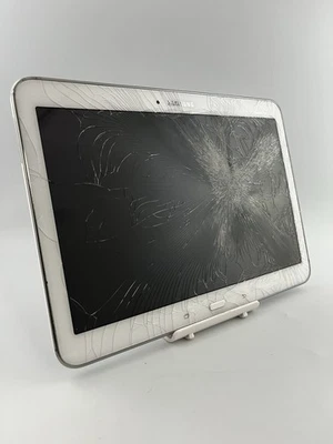 Samsung Galaxy Tab 4 10.1 T530 White 10.1" Android Tablet Cracked Faulty #B - Image 1 of 4