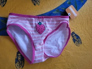 NEW NWT Gymboree XXS 2t girls pink stripe strawberry panty brief underwear - Picture 1 of 2