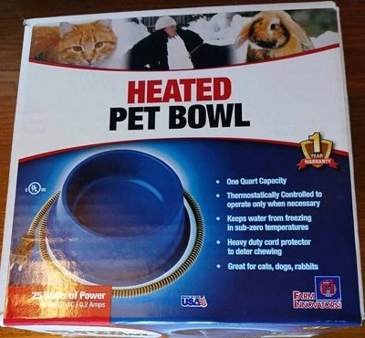 Heated Pet Bowl Farm Innovators Anti Chew Cord for All Breeds 1 Quart 25 Watt - Image 1 of 2