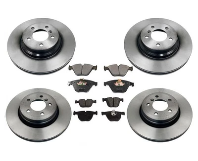 F&R Disc Brake Rotors & Ceramic Pads for BMW 750Li 750i 06-08 6pc Kit - Image 1 of 4