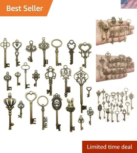 Elegantes Vintage Skelett Schlüssel Charms - 46-teiliges Set für kreative Schmuckherstellung - Bild 1 von 7