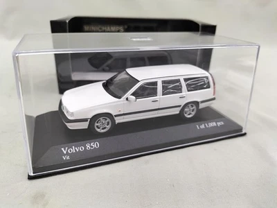 Modellino auto Minichamps Volvo 850 Break 1996 bianco scala 1/43 - Immagine 1 di 4