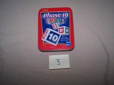 Phase 10 Dice Game - Fundex - Red Tin Version - Complete - Lot 3 - Image 1 of 3