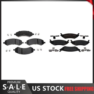 Pastilhas de freio metálicas para caminhão dianteiro e traseiro Chrysler Aspen 2009 2008 2007 - Imagem 1 de 4