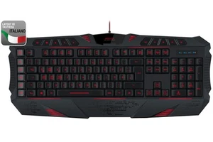 Klawiatura do gier Speedlink PARTHICA USB QWERTY LED Włochy IT ITA układ klawiatury - Zdjęcie 1 z 7