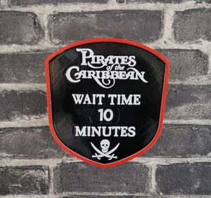 6.5 x 5 inches Pirates of the Caribbean Wait Time Sign Plaque - Disney Decor - Picture 1 of 10