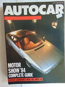 AUTOCAR MAGAZINE October 1984 LOTUS 182 MPH V8 - Foto 1 di 1