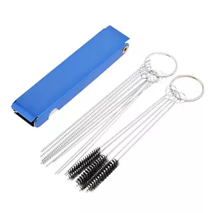 Carburetor Carbon Jet Cleaner 13 Wire Torch Tip 10 Needles 5Brushes Cleaning Kit - Picture 1 of 12