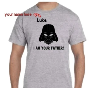 Camicia Personalizzata Festa del Papà - Luca, Io sono tuo Padre - SPEDIZIONE GRATUITA Star Wars - Foto 1 di 7