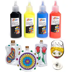 Juego de pintura de vidrio kit de pintura contorno negro pinturas teñidas opacas transparentes - Imagen 1 de 1