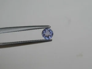 Gema natural facetada redonda suelta de tanzanita 4 mm - Imagen 1 de 4