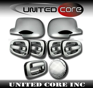 Fits 99-06 Silverado Sierra Chrome Mirror Cover Door Handle Tailgate Gas Door - Picture 1 of 1