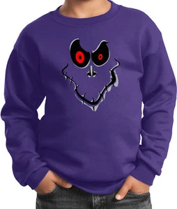 Kids Halloween Sweatshirt Ghost Face - Picture 1 of 12