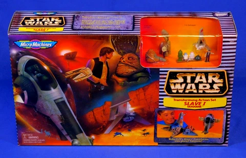 STAR WARS MICRO MACHINES SLAVE I TATTOOINE TRANSFORMING ACTION SET GALOOB 1997 Cover