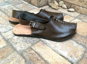 Handmade Leather Huarache Sandal-Dark Brown - Picture 1 of 7