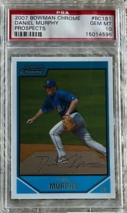 2007 BOWMAN CHROME DANIEL MURPHY RC PSA 10 - Picture 1 of 2