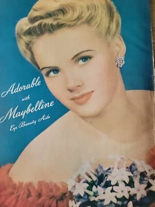 1943 adorable con Maybelline Eye ayudas de belleza cosméticos bonito anuncio rubio - Imagen 1 de 1