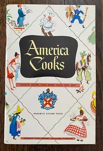 1952 AMERICA COOKS Favorite Recipes from North South East West ~ Hardwick Stove - Picture 1 of 3