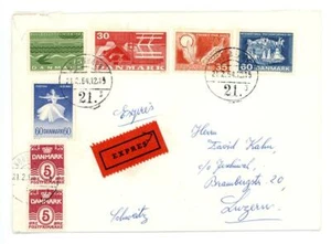 1964 Denmark Express cubierta de Copenhague a Lucerna Suiza - Imagen 1 de 2