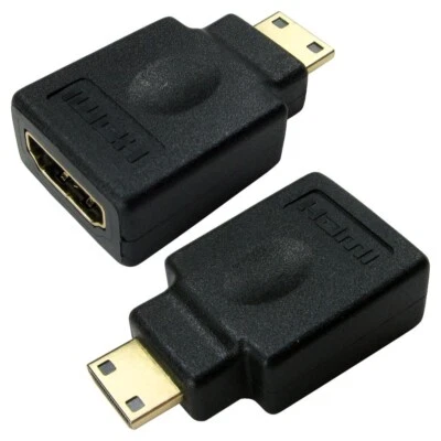 Mini HDMI (M) to HDMI (F) Adapter Changes a Mini HDMI Port into HDMI Type A Port - Image 1 of 3