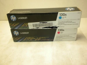 Lot of 2 New SEALED HP Laserjet 130A Cyan (CF351A) Magenta (CF353A) - Picture 1 of 6