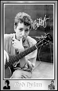 Bob Dylan, Cotton Canvas Image set on A Background - Limited Edition (BD-8) - Picture 1 of 1
