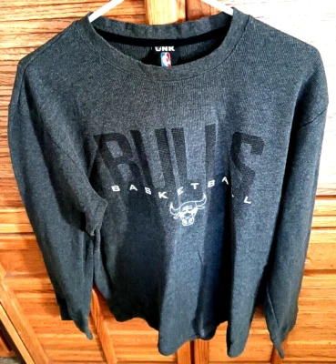 UNK Chicago Bulls Mens XL Long Sleeve Shirt Gray NBA - Image 1 of 4
