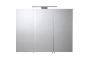 Croydex Illuminated Bathroom Cabinet Triple Door, Hang 'n' Lock™ - Hampton - Picture 1 of 8