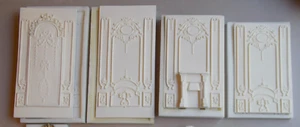 Casa delle Bambole Pannelli Decorativi Ornati Stampi in Gomma Silicone Scala 1/12 - Foto 1 di 1