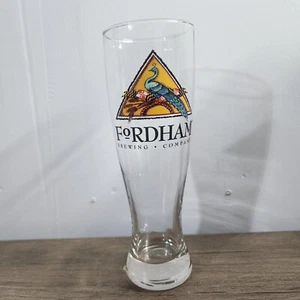 Fordham Brewing Company PILSNER Beer Glass Peacock Logo Annapolis Maryland 16oz - Picture 1 of 5