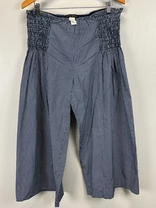 Anthro Coco Bianco Wide Leg Cropped Pants Sz XL VGUC Striped Pull on Lightweight - Picture 1 of 5
