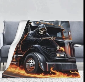 Hell Truck Flame Digital Print Blanket - Bild 1 von 1