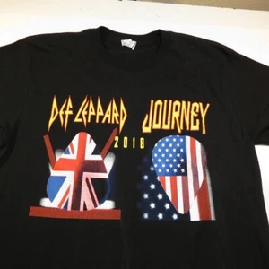 CAMISETA DE CONCIERTO DEF LEPPARD & JOURNEY 2018 para hombre M negra - Imagen 1 de 4