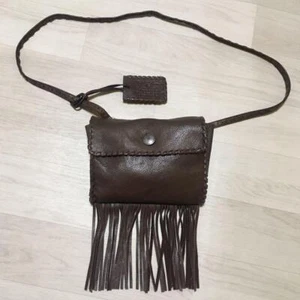 Ralph Lauren Collection Western Shoulder Bag Fringe Concho Dark Brown Leather  - Picture 1 of 13