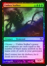 Umbra Stalker FOIL Eventide HEAVILY PLD Black Rare MAGIC GATHERING CARD ABUGames