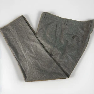 Wallin & Bros. Flat Front Dress Pants Grey Wool Size 38X30 Trousers - Picture 1 of 5