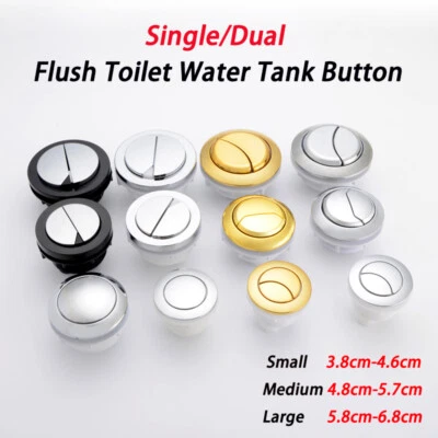 Single/Dual Flush Toilet Water Tank Button Round Valve Push Button For Universal - Image 1 of 4