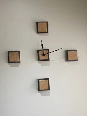 Handmade Abstract Quartz Wall Clock  Silent Chic 22” - Image 1 of 3