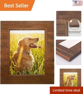 Handmade Authentic Rustic Wood Plank Picture Frame - 11x14 - Wall Mount Display - Picture 1 of 8