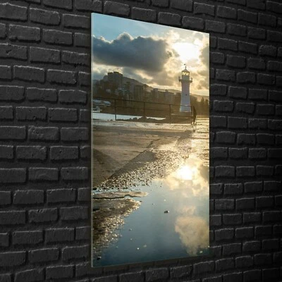 Wandbilder Glasbilder XXL 70x140 Australien Stadtbild Sonnenlicht Leuchtturm - Bild 1 von 4