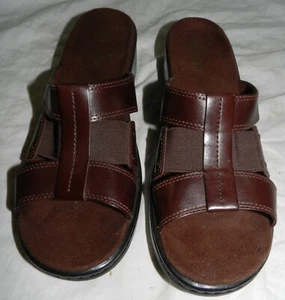 Sandali donna Holiday Clarks marroni slide nuovi con scatola - taglia 10M - Foto 1 di 9