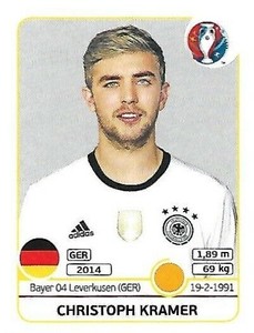 No. 252 Christoph Kramer Germany Sticker Figure - Euro 2016 Panini