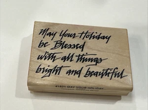 Comotion May Your Holiday Be Blessed With Things Bright Beautiful Rubber Stamp - Picture 1 of 8