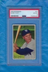 EDDIE YOST 1952 BOWMAN #31 EDDIE YOST PSA 4 WASHINGTON SENATORS - Picture 1 of 2