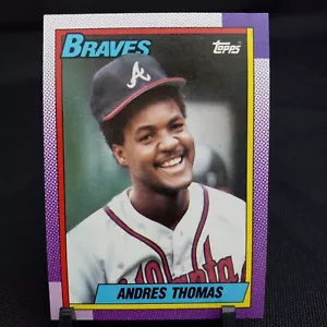 1990 Topps Baseballkarte Andres Thomas Atlanta Braves #358 (1A269) - Bild 1 von 3