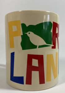 Little Bay Root Portland Becher Vogel Regenbogen Buchstaben EUC - Bild 1 von 7