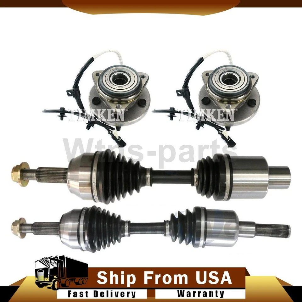 4X JUNTAS CV DELANTERAS EJES EJE COJINETE RUEDA KIT SE ADAPTA A FORD RANGER 2010-2011 4x4 Foto 1 de 4